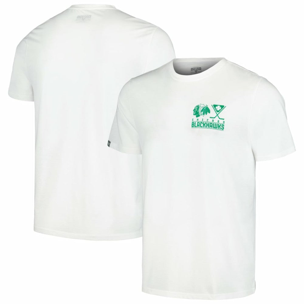 Chicago Blackhawks Levelwear St. Patrick's Day Richmond T-Shirt - White | NHL near me
