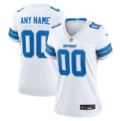 Detroit Lions Women's Custom Game Jersey - White - Nike