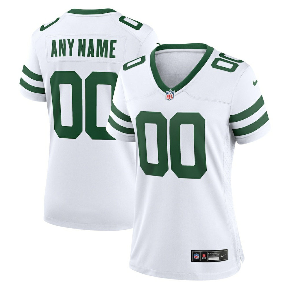 New York Jets Women's Custom Game Jersey - Legacy White - Nike