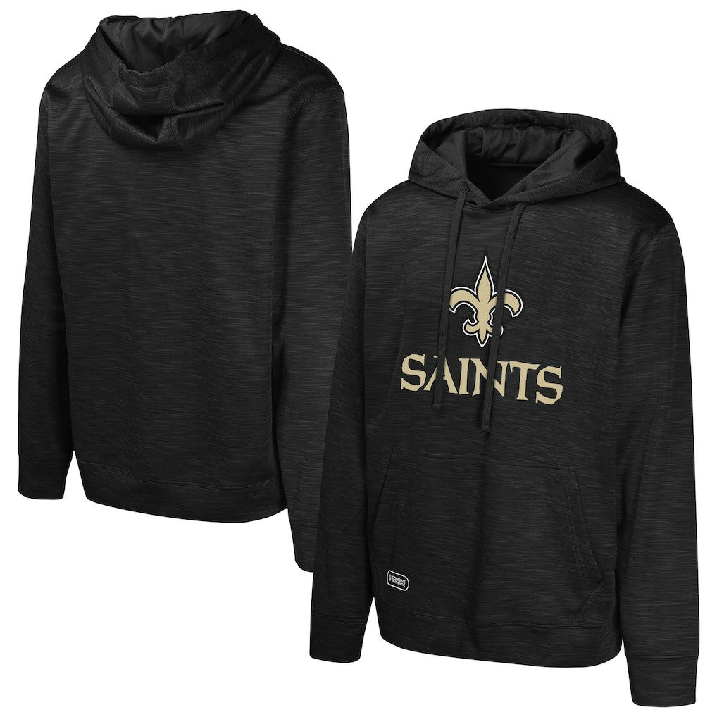 New Orleans Saints Streak Fleece Pullover Hoodie - Black - NFL