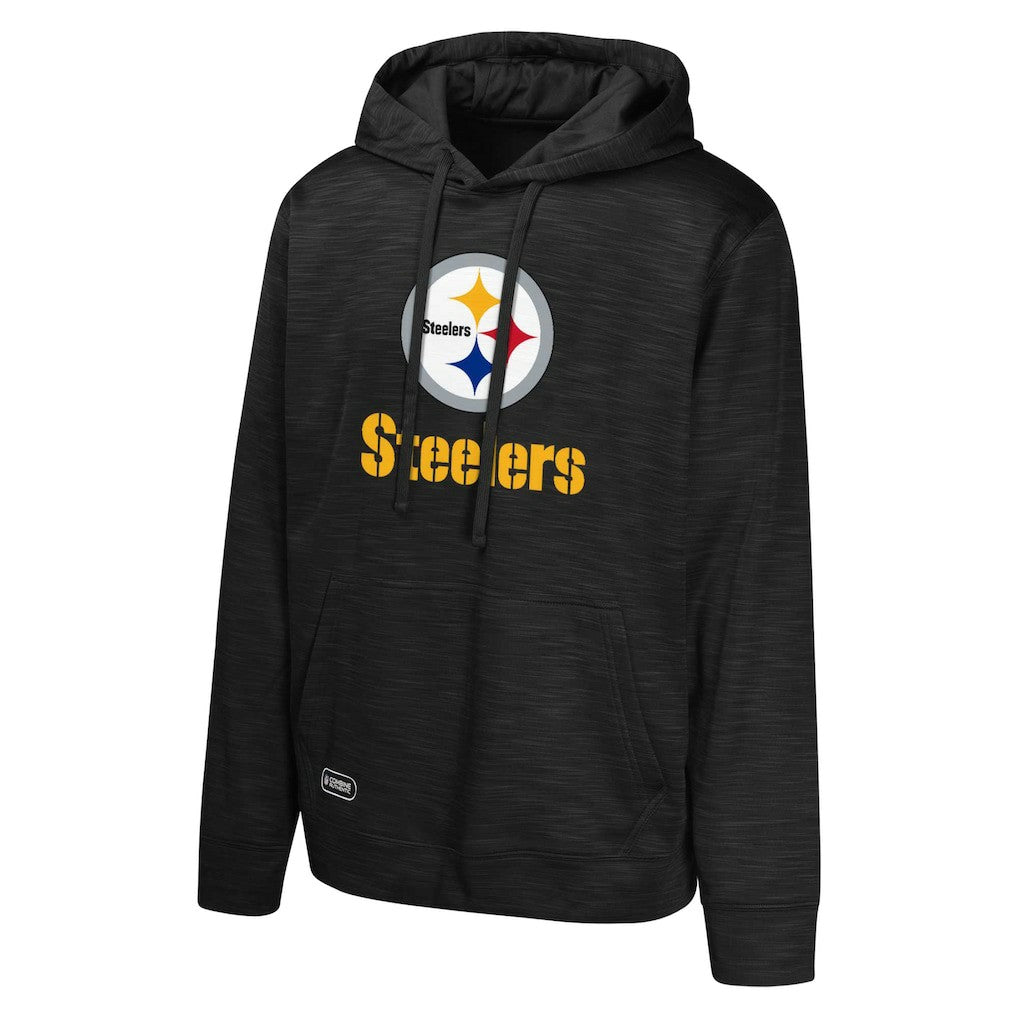 Pittsburgh Steelers Streak Fleece Pullover Hoodie - Black - NFL