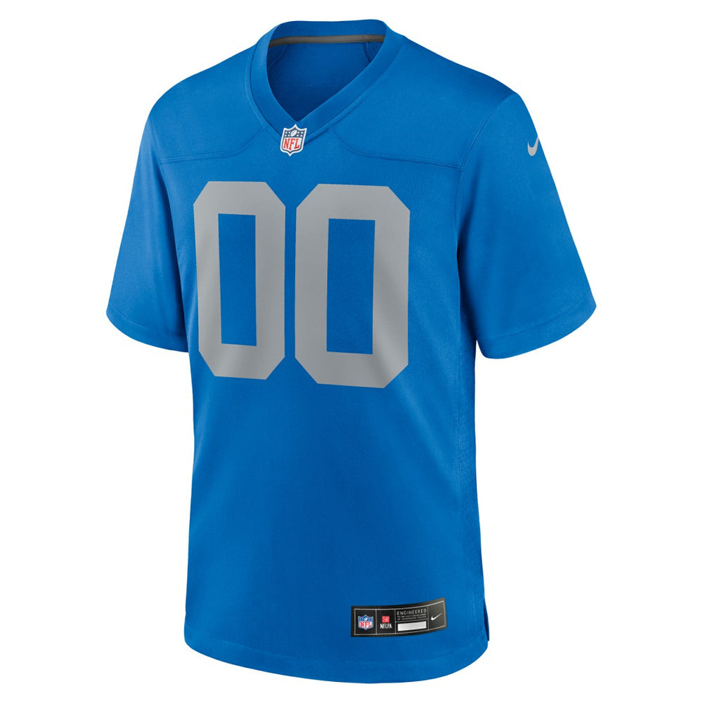 Detroit Lions Alternate Custom Game Jersey - Blue - Nike