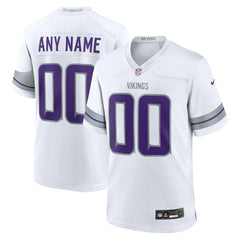Minnesota Vikings Alternate Custom Game Jersey - White - Nike