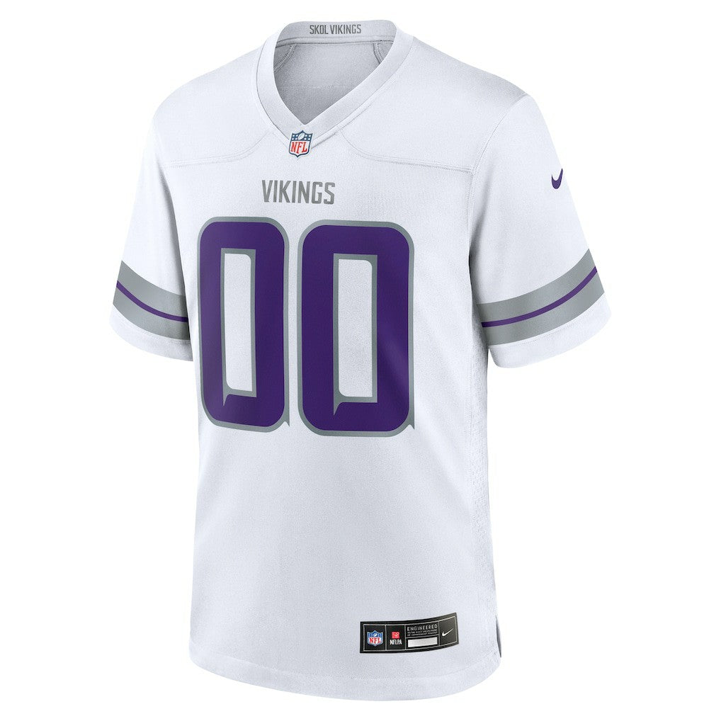 Minnesota Vikings Alternate Custom Game Jersey - White - Nike