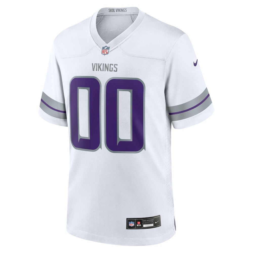 Minnesota Vikings Alternate Custom Game Jersey - White - Nike