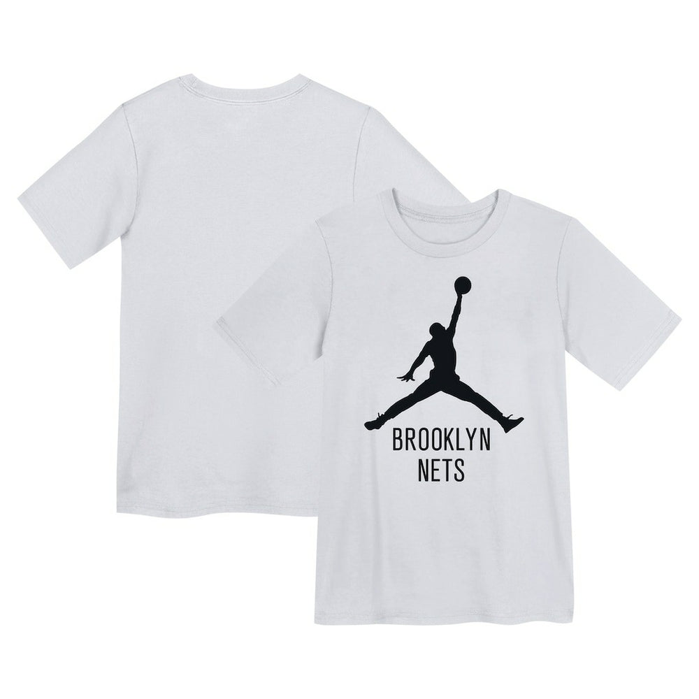 Brooklyn Nets Jordan Brand Preschool Essential Jumpman T-Shirt White