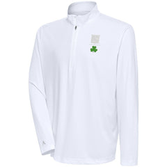 New York Rangers Antigua Shamrock Tribute Quarter-Zip Pullover Top - White | NHL online
