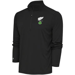 Detroit Red Wings Antigua Shamrock Tribute Quarter-Zip Pullover Top - Charcoal | NHL Lifestyle