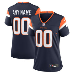 Denver Broncos Women's Alternate Mile High Collection Custom Game Jersey - Navy - Nike