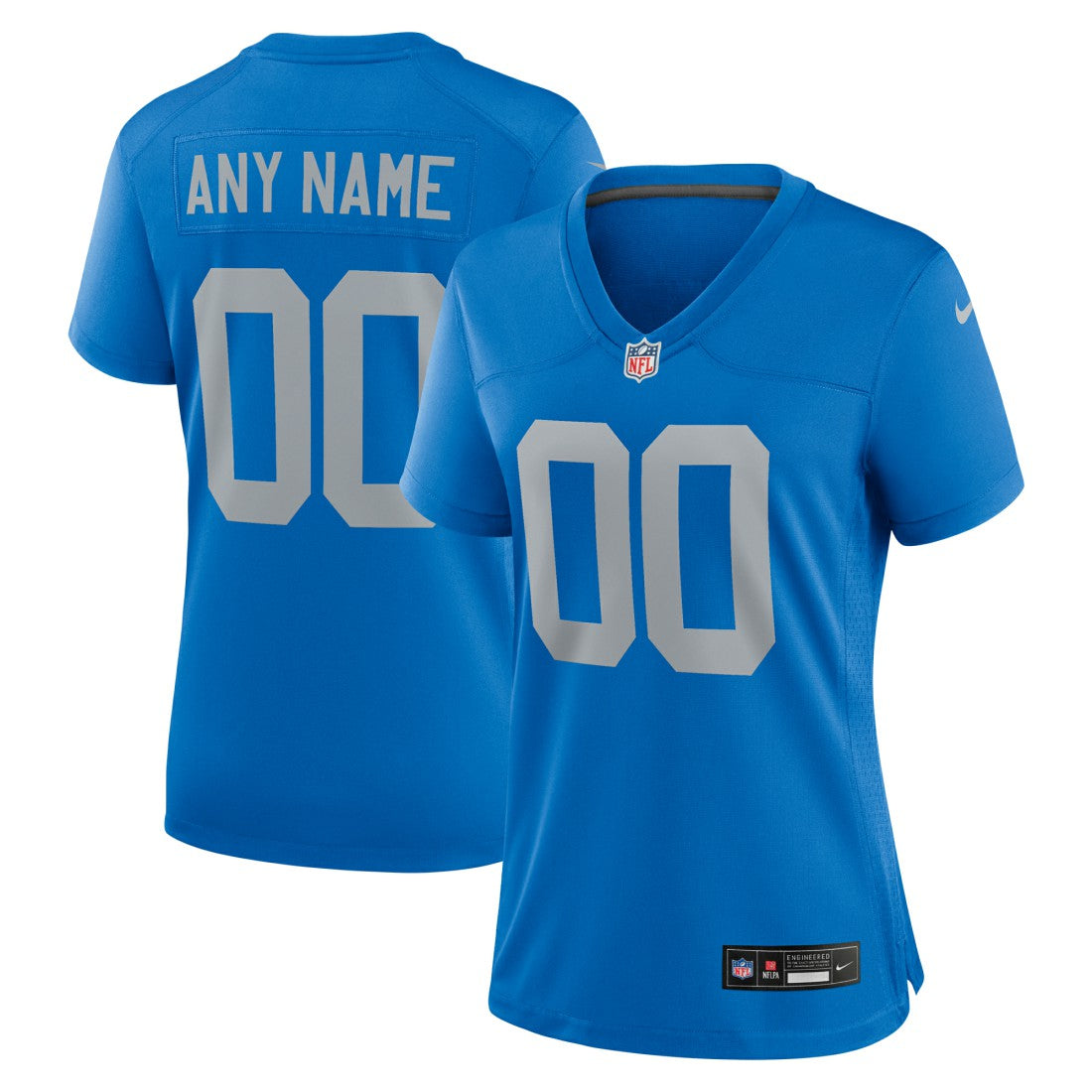 Detroit Lions Women's Alternate Custom Game Jersey - Blue - Nike