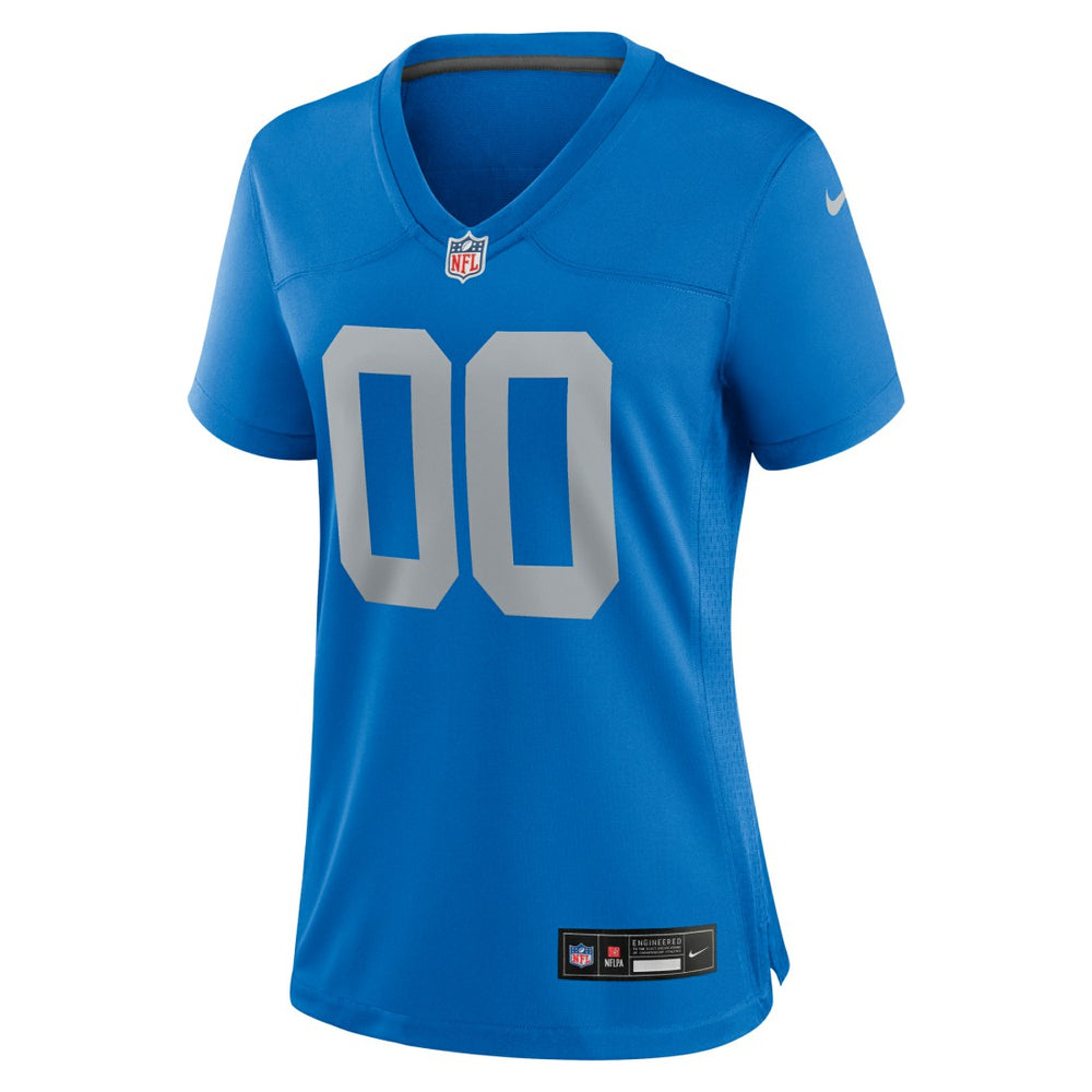 Detroit Lions Women's Alternate Custom Game Jersey - Blue - Nike