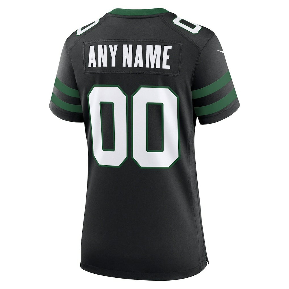 New York Jets Women's Alternate Custom Game Jersey - Legacy Black - Nike
