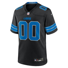 Detroit Lions Alternate Custom Game Jersey - Black - Nike