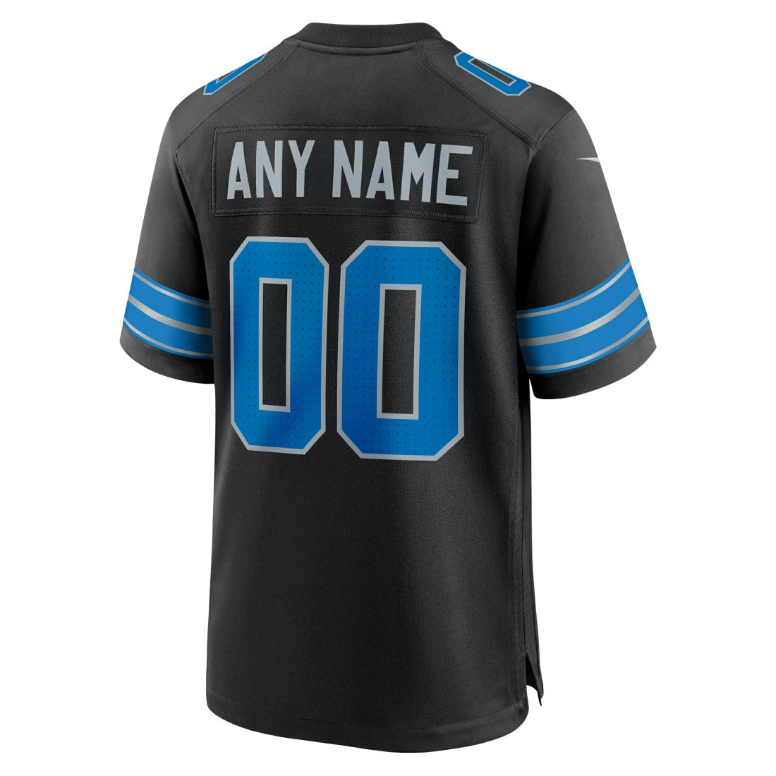 Detroit Lions Alternate Custom Game Jersey - Black - Nike