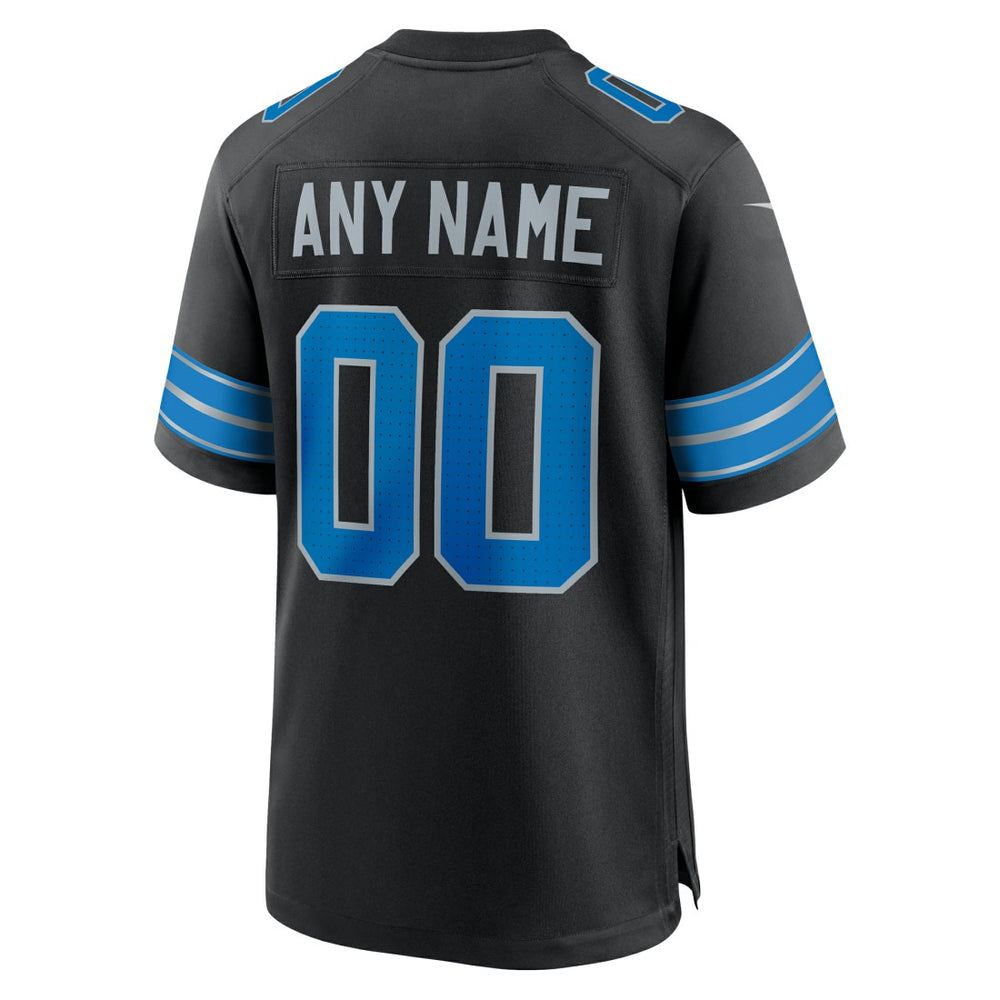 Detroit Lions Alternate Custom Game Jersey - Black - Nike
