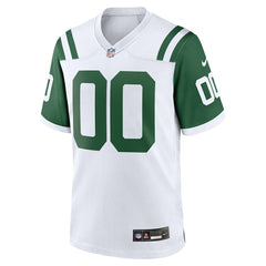 New York Jets Classic Alternate Custom Replica Jersey - White - Nike