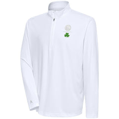 Golden State Warriors Antigua Shamrock Tribute Quarter-Zip Pullover Top White
