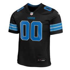 Detroit Lions Youth Alternate Custom Game Jersey - Black - Nike