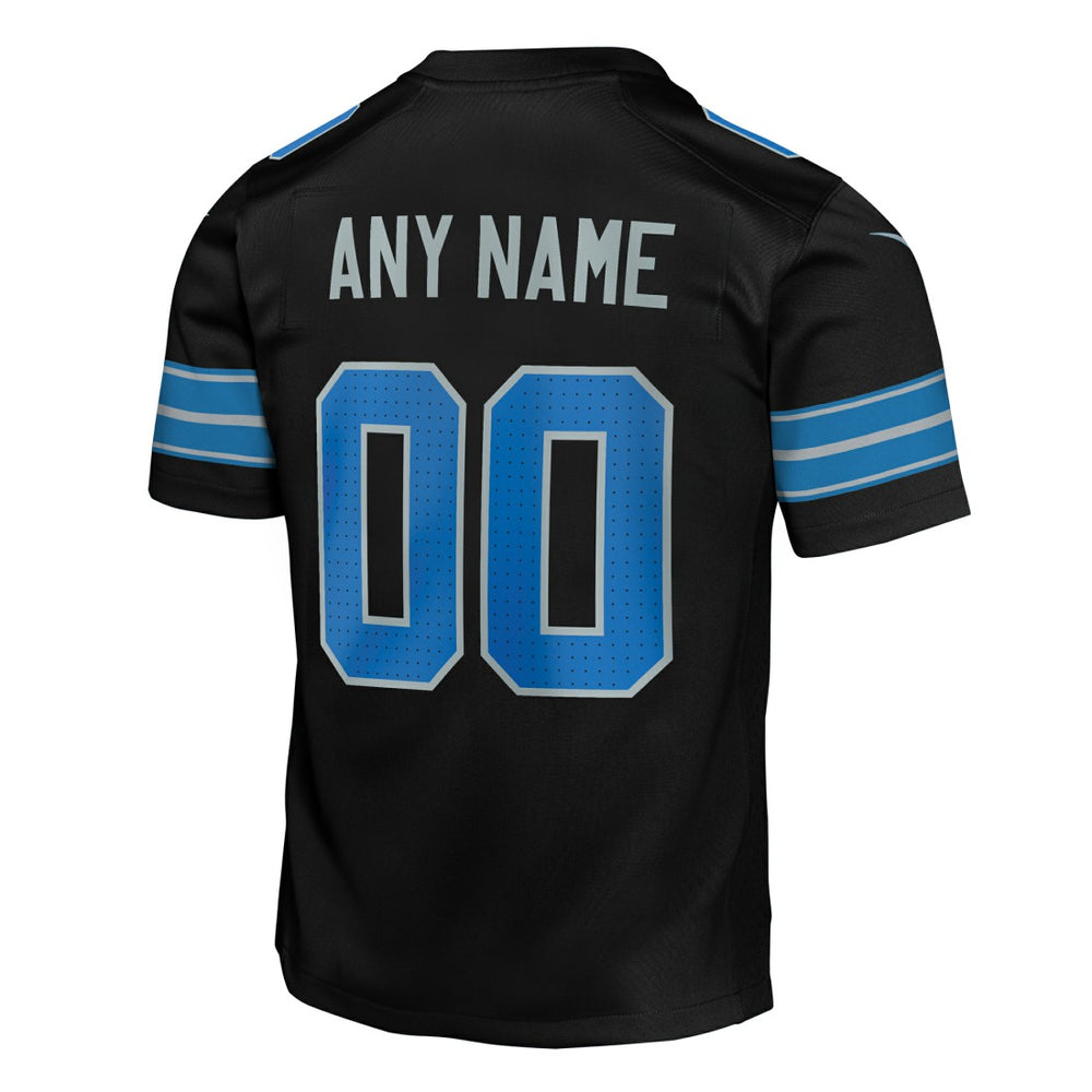 Detroit Lions Youth Alternate Custom Game Jersey - Black - Nike