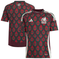 Adidas - Mexico National Team Youth 2024 Home Replica Jersey - Burgundy
