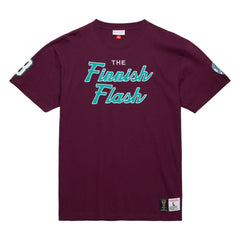Teemu Selanne Anaheim Ducks Mitchell & Ness Premium Nickname Vintage Logo T-Shirt - Purple | NHL Clearance