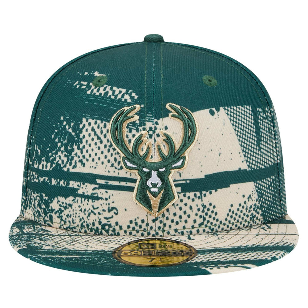 New Era Milwaukee Bucks Tip-Off 59FIFTY Fitted Hat Hunter Green