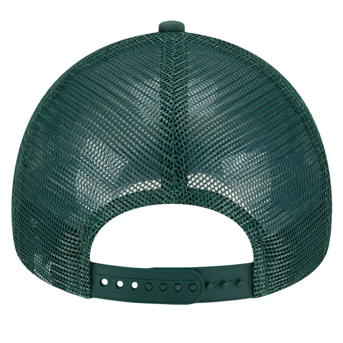 New Era Milwaukee Bucks Tip Off A-Frame Trucker 9FORTY Adjustable Hat Hunter Green/Cream