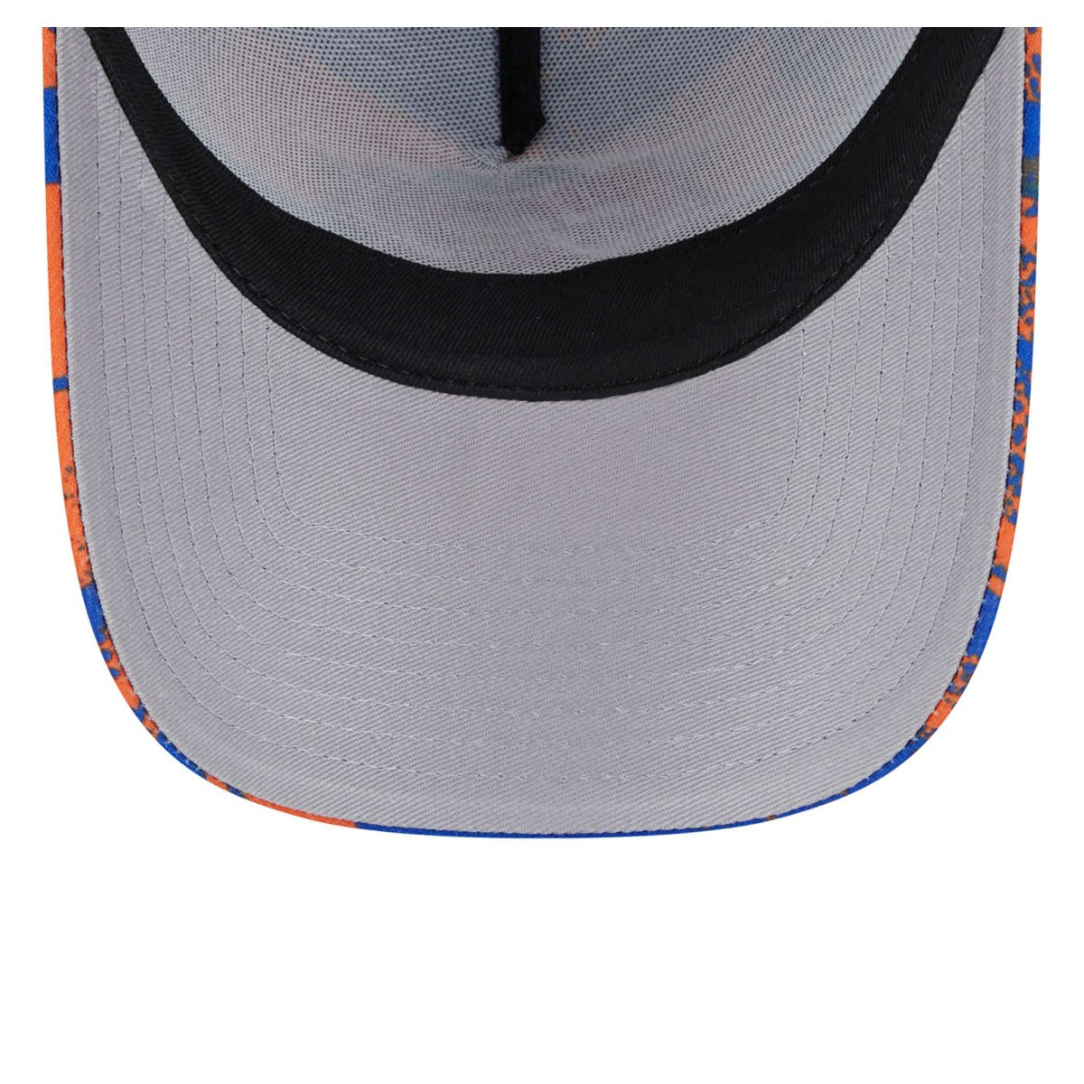 New Era New York Knicks Tip Off A-Frame Trucker 9FORTY Adjustable Hat Blue/Orange