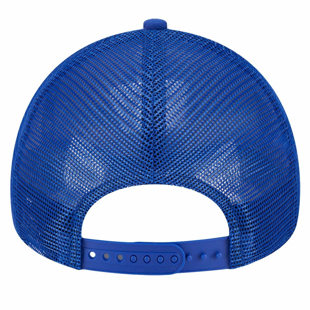 New Era Golden State Warriors Tip Off A-Frame Trucker 9FORTY Adjustable Hat Royal/Gold