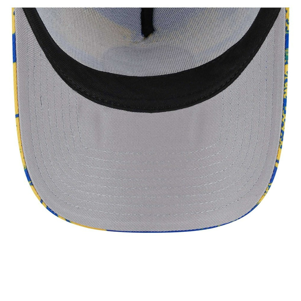 New Era Golden State Warriors Tip Off A-Frame Trucker 9FORTY Adjustable Hat Royal/Gold