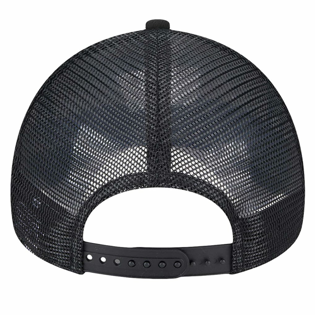 New Era Brooklyn Nets Tip Off A-Frame Trucker 9FORTY Adjustable Hat Black/Charcoal