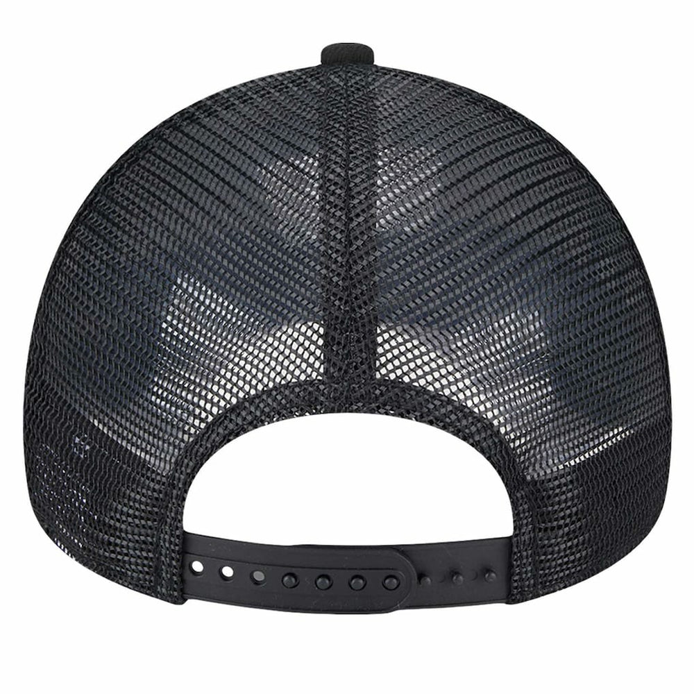 New Era Brooklyn Nets Tip Off A-Frame Trucker 9FORTY Adjustable Hat Black/Charcoal