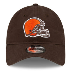 Cleveland Browns New Era Core Classic Primary 9TWENTY Adjustable Hat - Brown - NFL