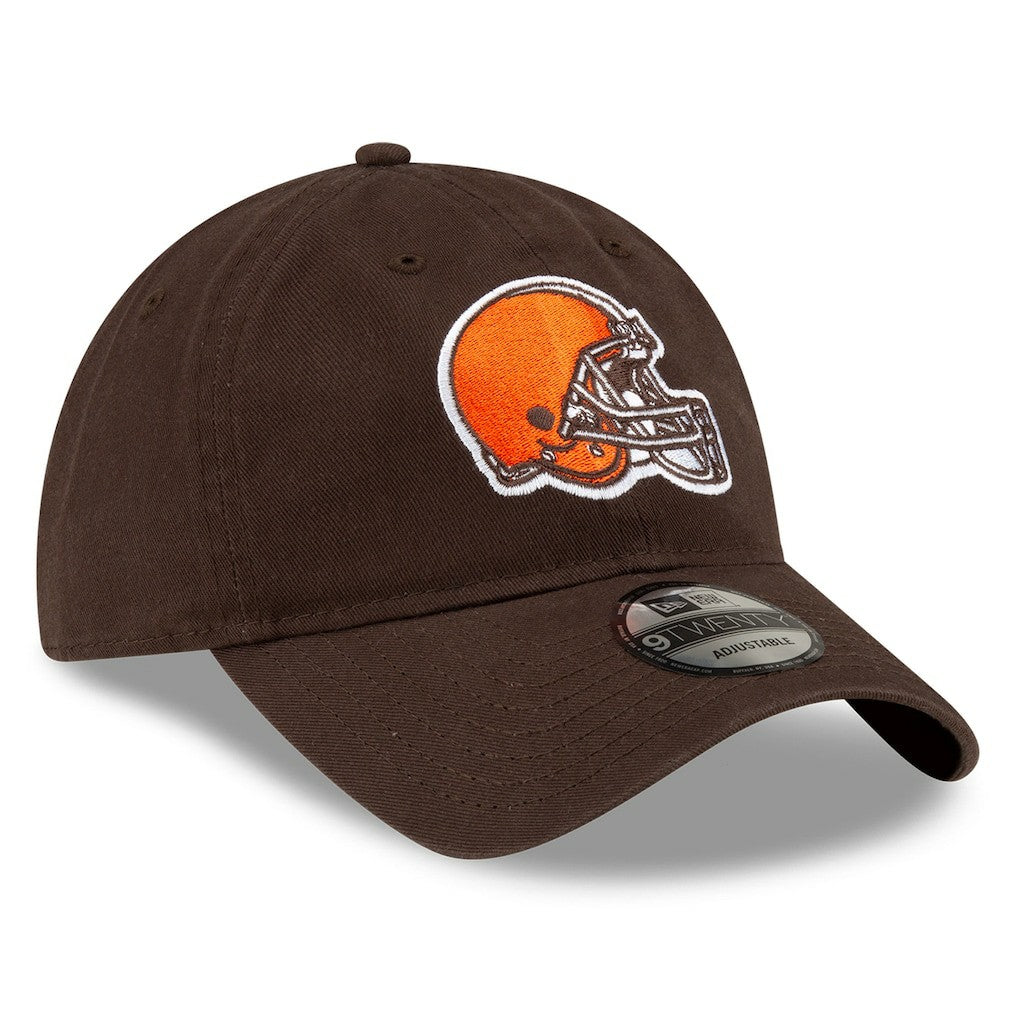 Cleveland Browns New Era Core Classic Primary 9TWENTY Adjustable Hat - Brown - NFL