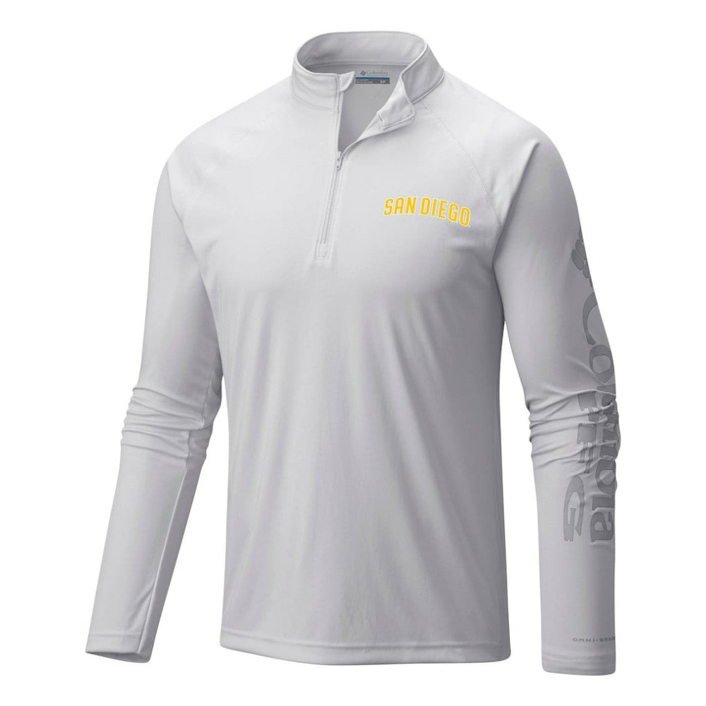 San Diego Padres Columbia Terminal Tackle Omni-Shade Raglan Quarter-Zip Pullover Top Near Me