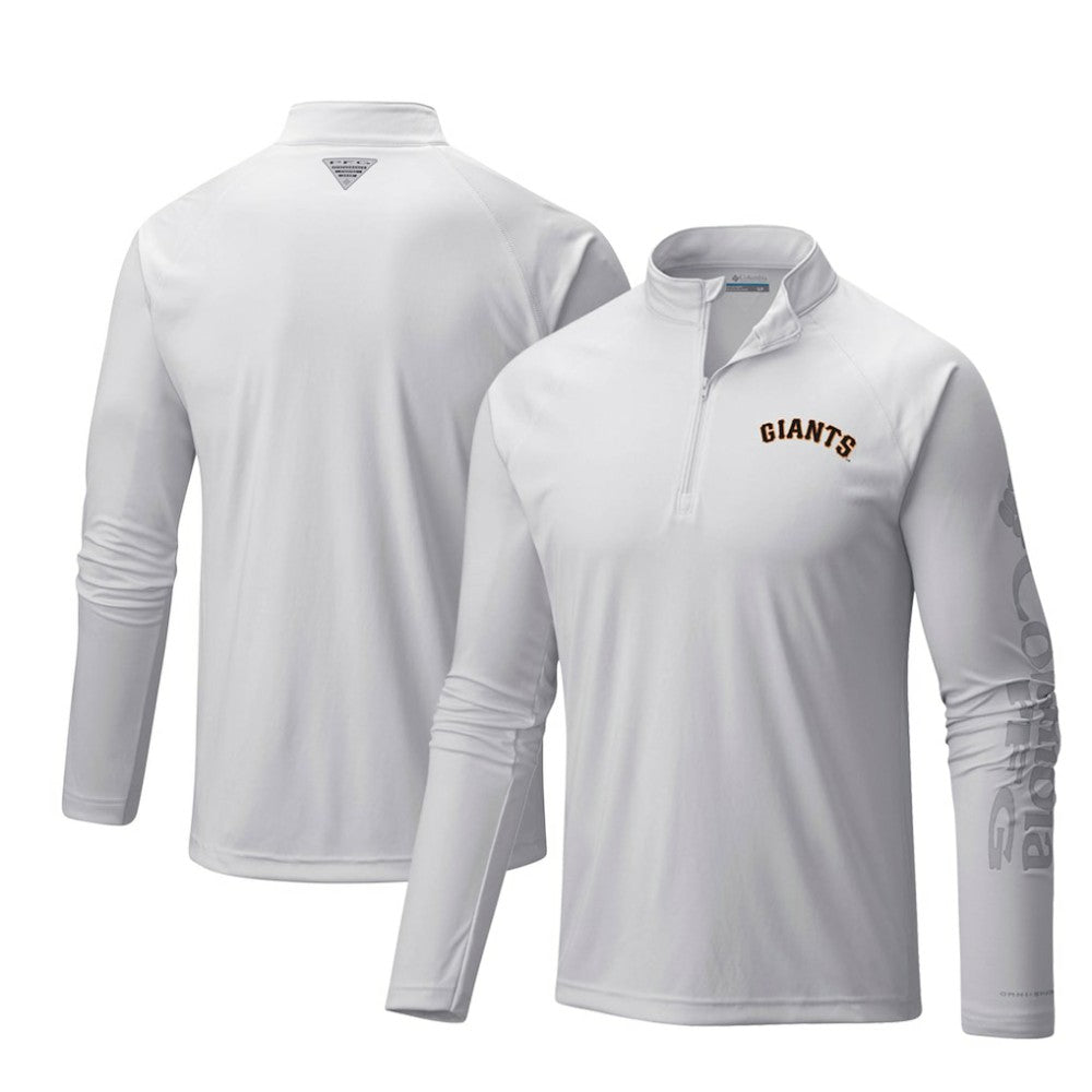 San Francisco Giants Columbia Terminal Tackle Omni-Shade Raglan Quarter-Zip Pullover Top Sale
