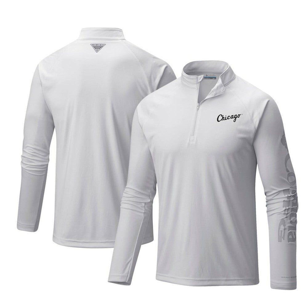 Chicago White Sox Columbia Terminal Tackle Omni-Shade Raglan Quarter-Zip Pullover Top Outlet