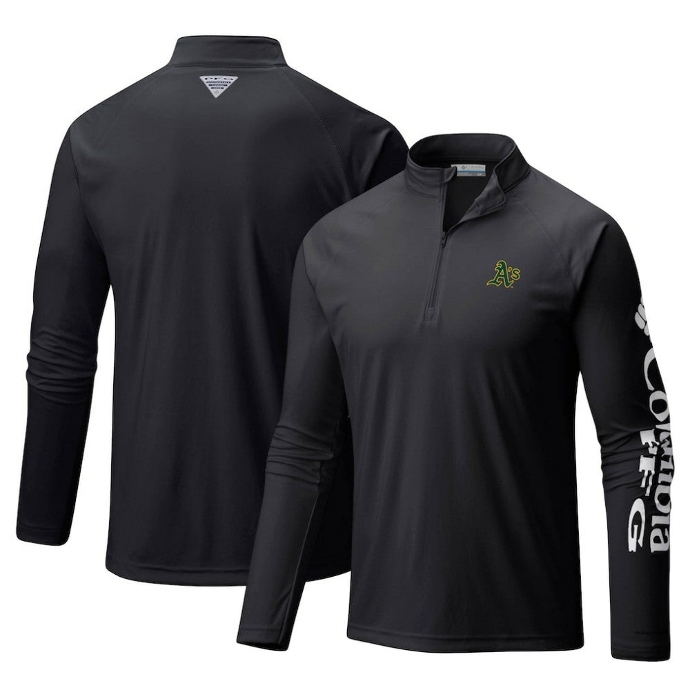 Athletics Columbia Terminal Tackle Omni-Shade Raglan Quarter-Zip Pullover Top Discount