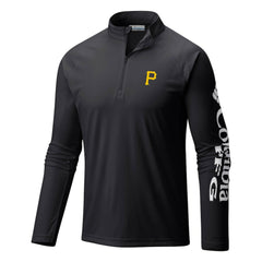 Pittsburgh Pirates Columbia Terminal Tackle Omni-Shade Raglan Quarter-Zip Pullover Top Discount