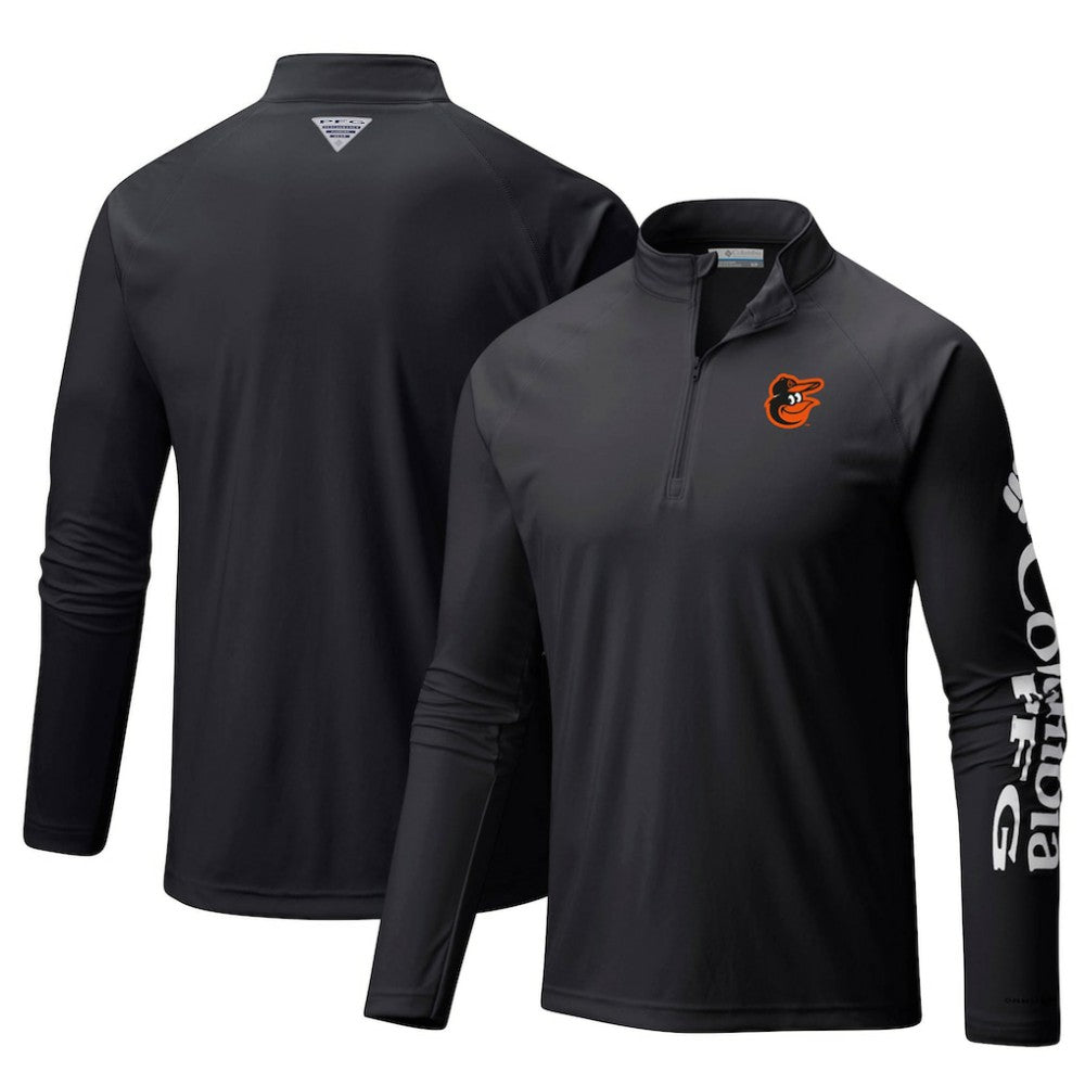 Baltimore Orioles Columbia Terminal Tackle Omni-Shade Raglan Quarter-Zip Pullover Top Outlet