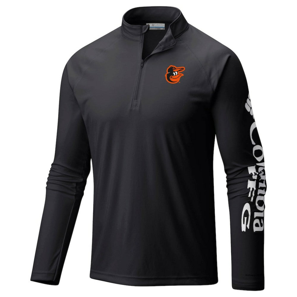 Baltimore Orioles Columbia Terminal Tackle Omni-Shade Raglan Quarter-Zip Pullover Top Outlet
