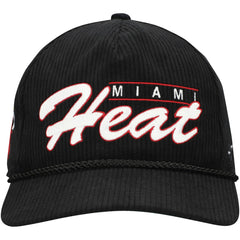47 brand Miami Heat '47 Double Header Sidepatch Cord Hitch Adjustable Hat Black