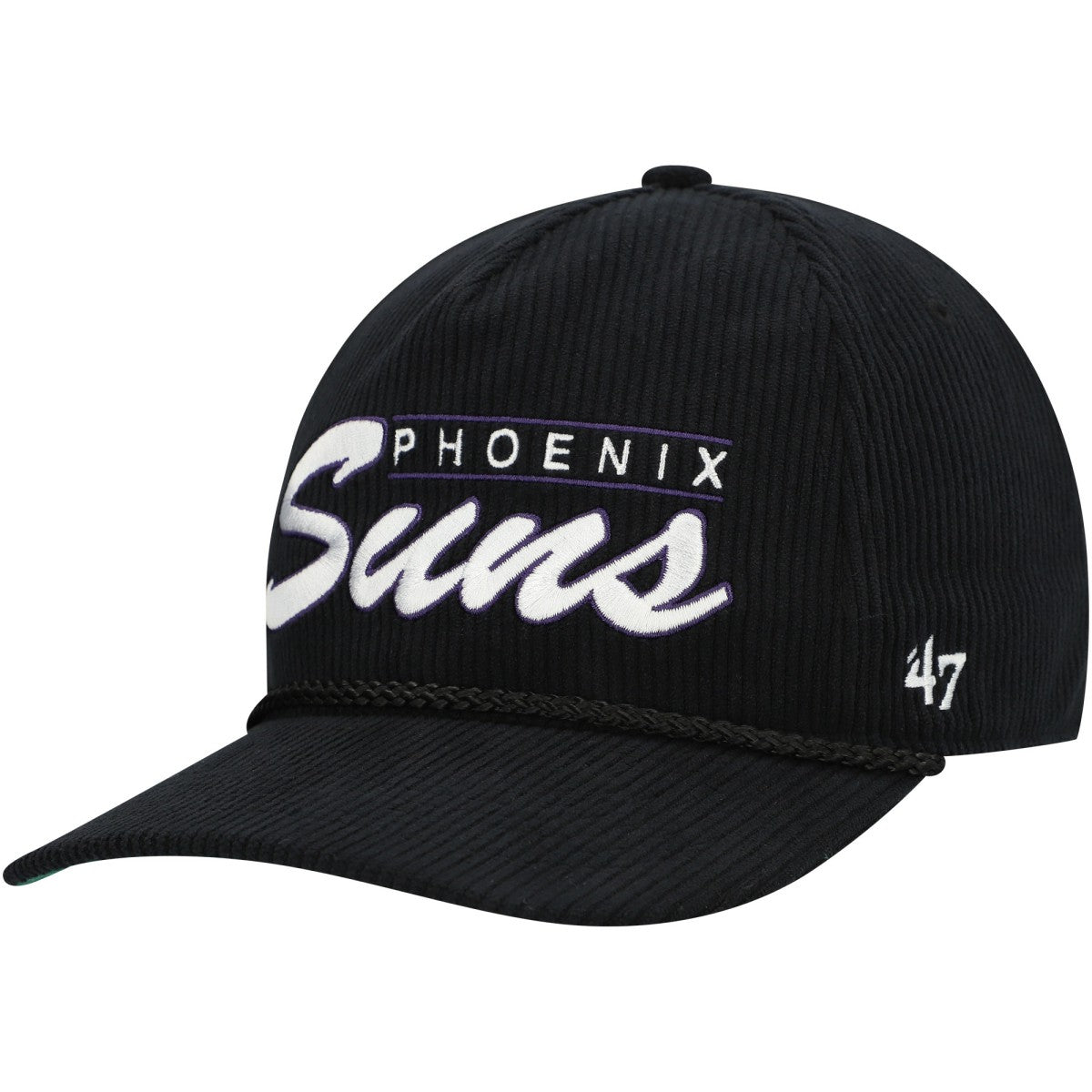 47 brand Phoenix Suns '47 Double Header Sidepatch Cord Hitch Adjustable Hat Black