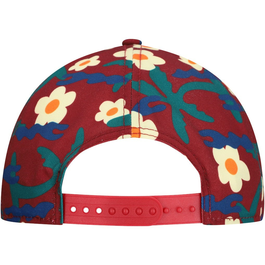 New Era Chicago Bulls Vacation Floral Golfer Snapback Hat Crimson