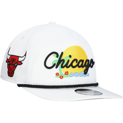 New Era Chicago Bulls Island Oasis Golfer Snapback Hat White