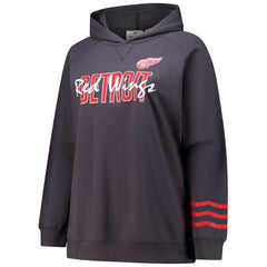 Detroit Red Wings Fanatics Women's Plus Size Lightweight Fleece Raglan Pullover Hoodie - Charcoal | Fanatics on sale
