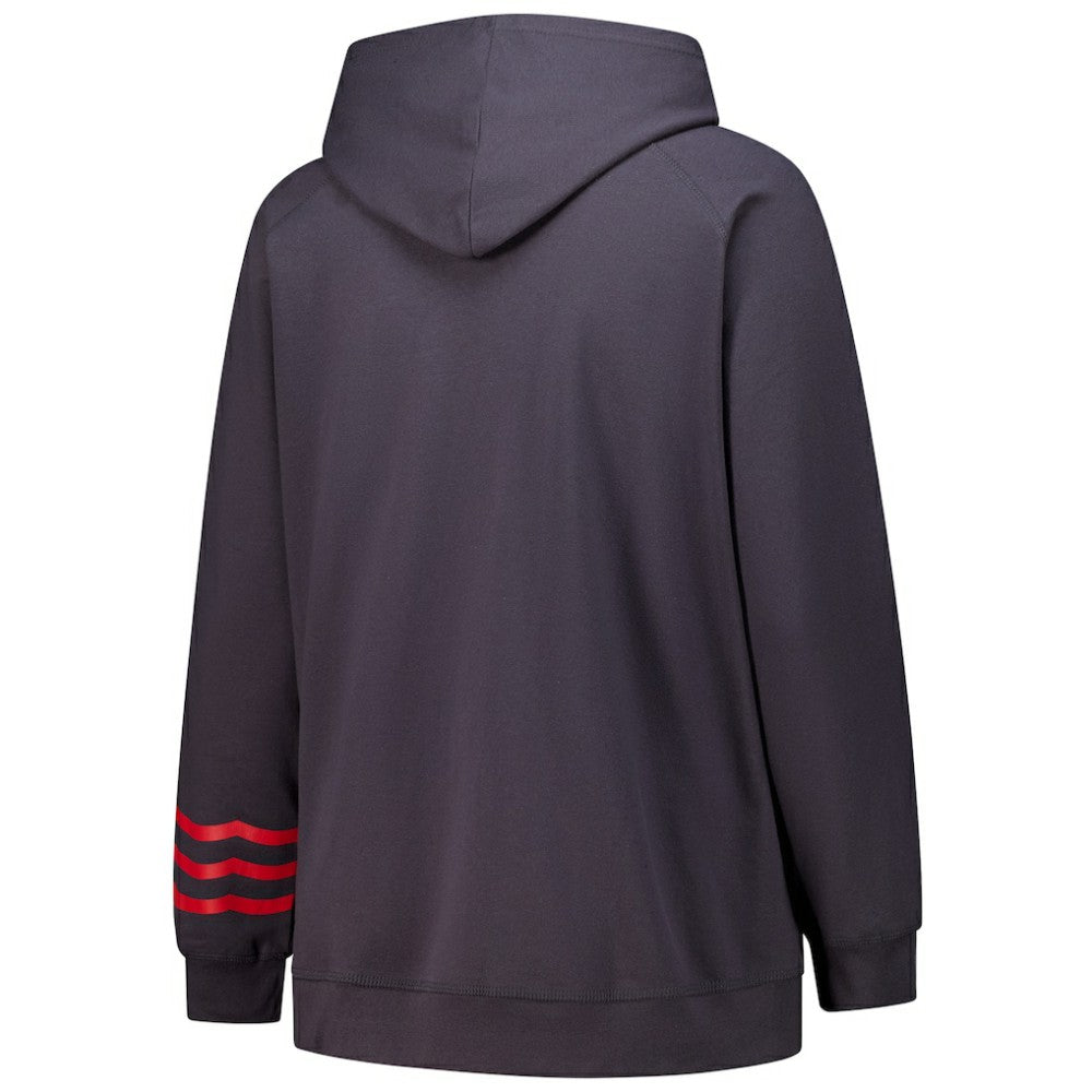 Detroit Red Wings Fanatics Women's Plus Size Lightweight Fleece Raglan Pullover Hoodie - Charcoal | Fanatics on sale