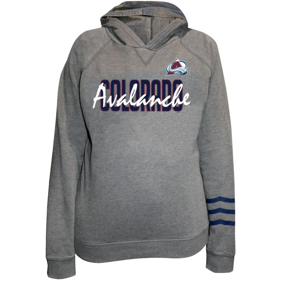 Colorado Avalanche Fanatics Women's Plus Size Lightweight Fleece Raglan Pullover Hoodie - Heather Gray | Fanatics online
