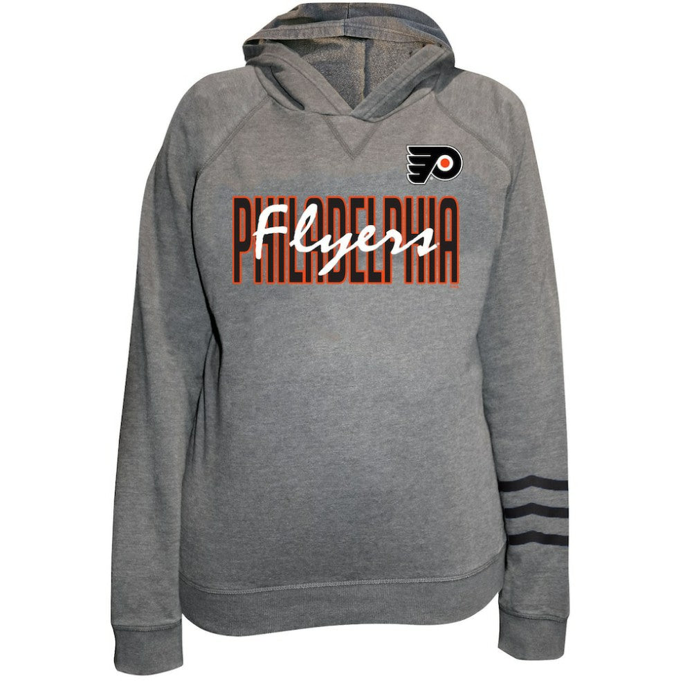 Philadelphia Flyers Fanatics Women's Plus Size Lightweight Fleece Raglan Pullover Hoodie - Heather Gray | Fanatics Lifestyle
