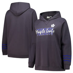 Toronto Maple Leafs Fanatics Women's Plus Size Lightweight Fleece Raglan Pullover Hoodie - Charcoal | Fanatics Lifestyle